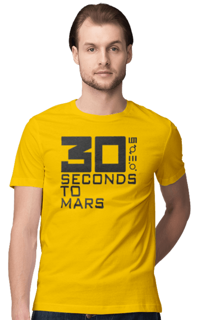 Men's t-shirt with prints Thirty Seconds to Mars. 30 seconds, 30 seconds mars, alternative rock, group, hard rock, music, rock, seconds to mars, thirty seconds. 2070702