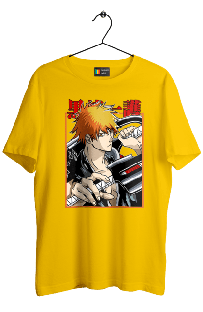 Футболка чоловіча з принтом "Бліч Куросакі Ічіґо". Anime, bleach, ichigo kurosaki, manga, аніме, бліч, ічіго, куросакі ічіґо, манга. 2070702