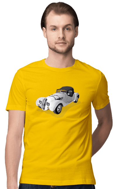 Men`s t-shirt with prints Car. Auto, car, classic, old, old machine. 2070702