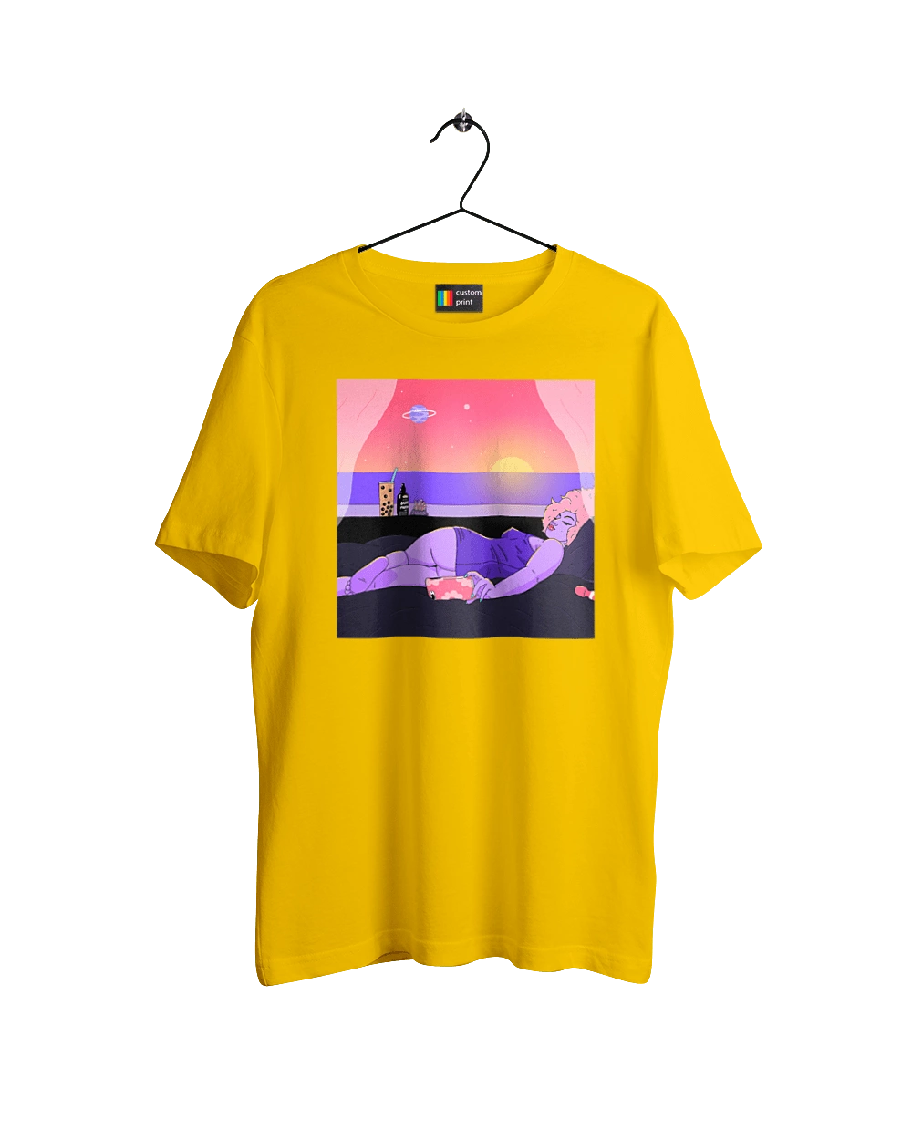 Purple Girl On Vacation