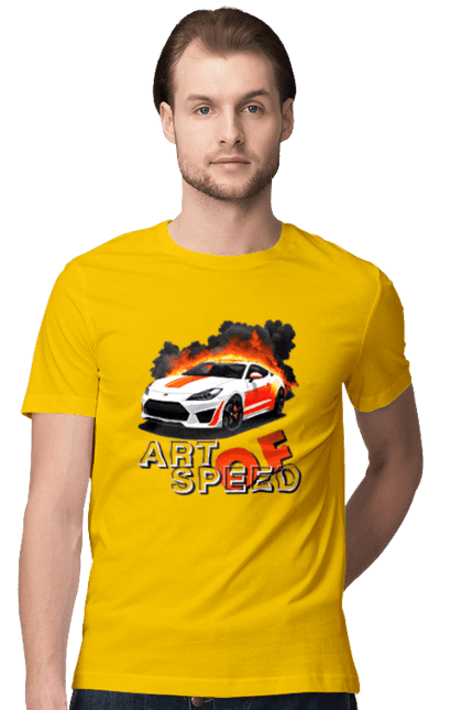 Футболка чоловіча з принтом "Швидкість". Авто, автомобіль, автомобільний, гонка, швидкість. 2070702
