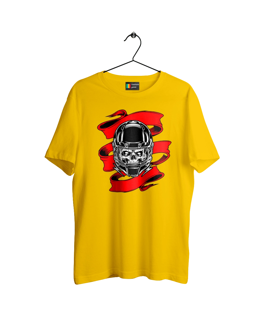 Skull in a motorcycle helmet