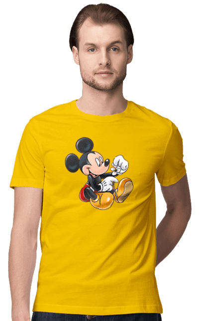 Футболка мужская с принтом Микки Маус. Mickey mouse, дисней, микки, микки маус, мультфильм. 2070702