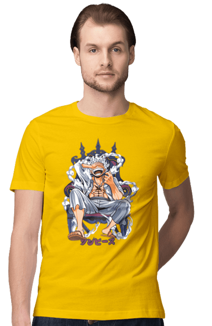 Men's t-shirt with prints One Piece Luffy. Anime, luffy, manga, monkey de luffy, one piece, pirates. 2070702