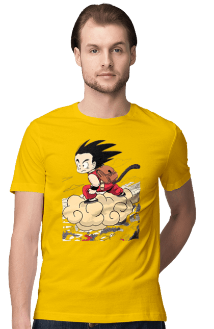 Футболка чоловіча з принтом "Перли дракона Сон Гоку". Dragon ball, manga, son goku, аніме, гоку, манга, перли дракона, сон гоку. 2070702