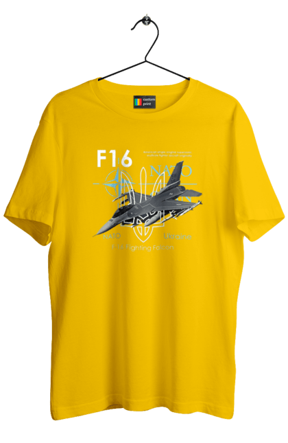 Футболка мужская с принтом F16. F16, nasams, zuzana, гаубица, два герба, залужный, сюзанно. 2070702