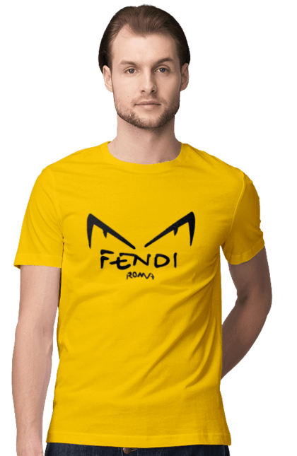 Футболка чоловіча з принтом "Fendi". Fendi, lvmh, бренд, будинок моди, італія, люкс, мода, одяг, сумка, фенді. 2070702