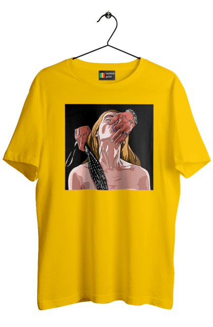 Футболка чоловіча з принтом "Дівчина У Полоні Чоловіка З Батогами". Батіг, пристрасть, смоктати. 2070702