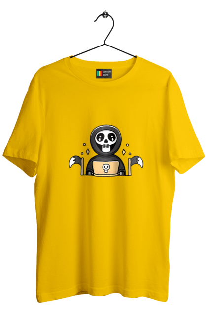 Футболка чоловіча з принтом "Темний розробник програміст". Brain, geek, linux, php, ай ти, ай ті, баг, геймер, гік, гра в кальмара, де баг, код, лаптоп, лінукс, пранк, програміст, розробник, смерть, сміх, смішне, ютер. 2070702