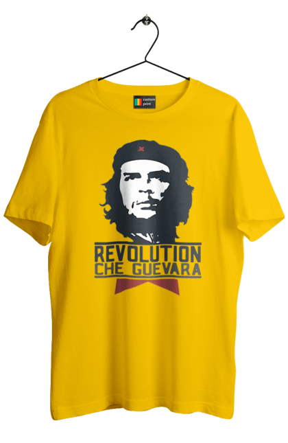 Футболка чоловіча з принтом "Че Гевара". Che guevara, бавовна, герб, зсу, куба, революционер, революция, че гевара, чегевара, эрест че гевара. ART принт на футболках
