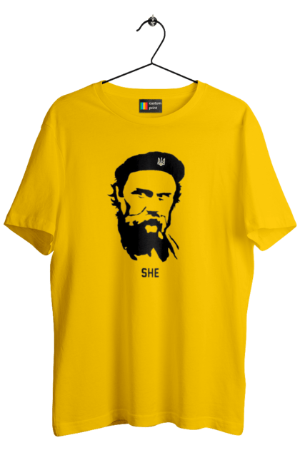 Футболка чоловіча з принтом "Шевченко". Берет, кобзарь, тарас, украина, шевченко. 2070702