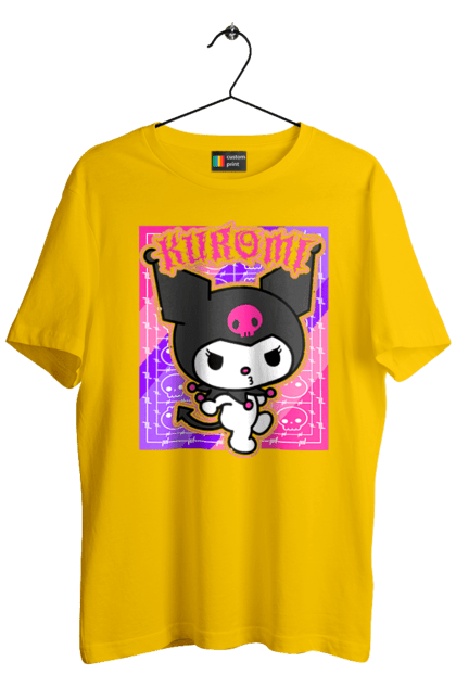 Men's t-shirt with prints Hello Kitty Kuromi. Anime, character, hello kitty, kuromi, my melody, sanrio. 2070702