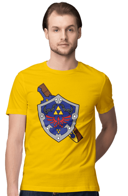 Футболка чоловіча з принтом "The Legend of Zelda". Legend of zelda, nintendo, zelda, аркада, бойовик, відеогра, гра, квест, пригоди, шіґеру міямото. 2070702