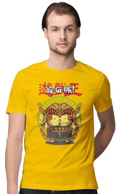 Men's t-shirt with prints Yu Gi Oh! Pompompurin. Brand, character, hello kitty, pompompurin, yu gi oh, yugio. 2070702