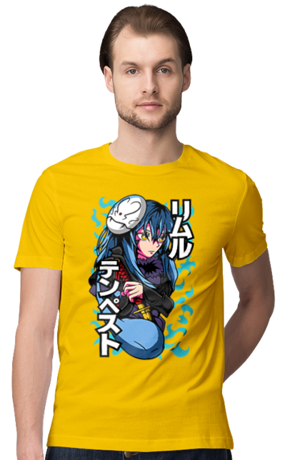 Men's t-shirt with prints Regarding Reincarnated to Slime Rimuru Tempest. Anime, manga, reincarnated to slim, reincarnated to slime, rimuru, rimuru tempest, short story, slime. 2070702