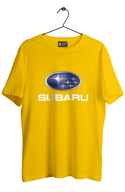 Men`s t-shirt with prints Subaru 2 Wh. Auto, logotype, subaru. 2070702