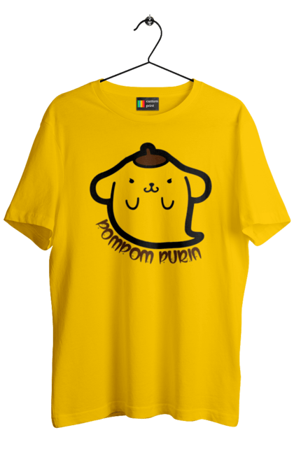 Men's t-shirt with prints Hello Kitty Pompompurin. Brand, character, ghost, halloween, hello kitty, pompompurin. 2070702