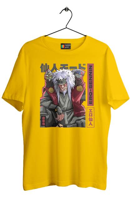 Men's t-shirt with prints Naruto Jiraiya. Anime, hokage, jiraiya, manga, naruto, shinobi, shonen. 2070702