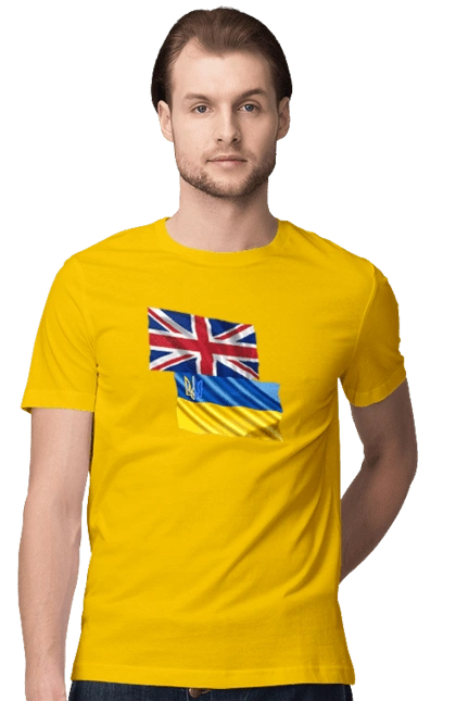 Flag United Kingdom, Flag Ukraine, Support Ukraine