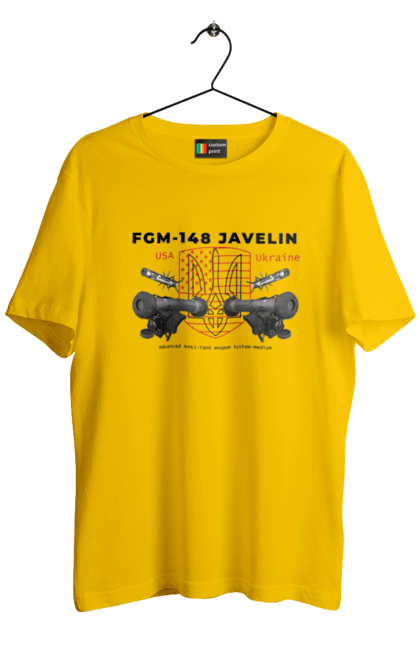 Men`s t-shirt with prints FGM 148 Javelin. Caesar, himars, javelin, nlaw, patriot, weapons, zaluzhny. 2070702