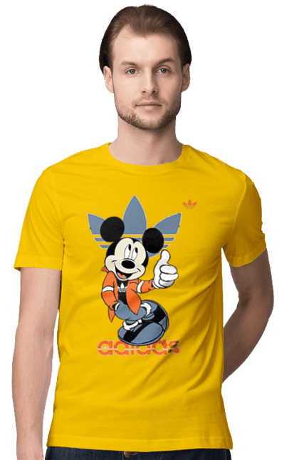 Men's t-shirt with prints Adidas Mickey Mouse. Adidas, cartoon, disney, mickey, mickey mouse. 2070702