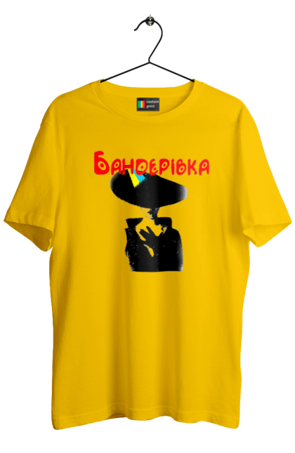 Футболка чоловіча з принтом "Бандерівка". Бандера, бандерівка, війна, військово повітряні війська, вірю в зсу, все, літак, ні війні, орки, слава україні, україна, українка. 2070702