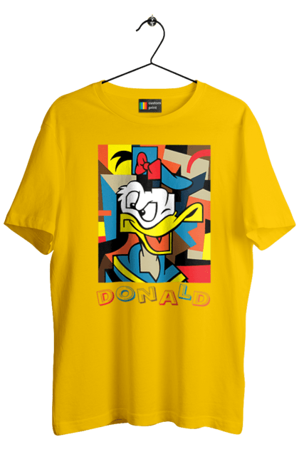 Футболка чоловіча з принтом "Дональд Дак". Donald duck, абстракція, дональд дак, малюнок, мультсеріал, мультфільм. 2070702