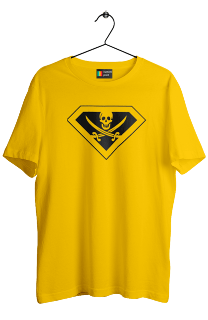 Футболка чоловіча з принтом "Суперпірат". Бетмен, кіно, комікси, марвел, супергерої, супермен, фільми. 2070702