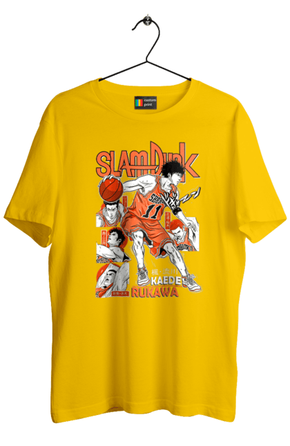 Men's t-shirt with prints Slam Dunk Kaede Rukawa. Anime, basketball, comedy, kaede rukawa, manga, school, shonen, slam dunk, sports anime. 2070702