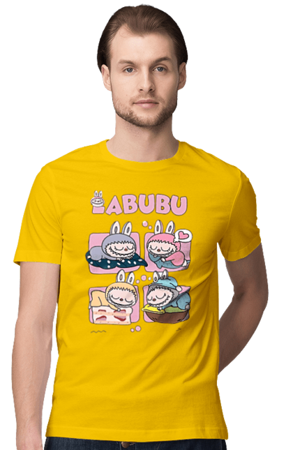 Футболка чоловіча з принтом "Сон Labubu". Labubu, weird cute, іграшки, лабубу. 2070702