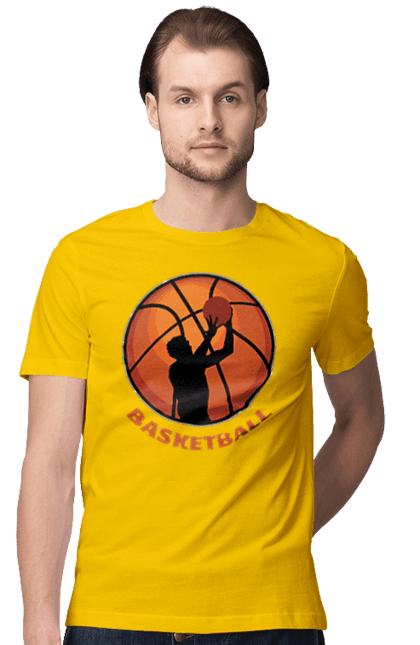 Футболка чоловіча з принтом "Гра Баскетбол". Баскетбол, баскетболіст, гра баскетбо, фаворит. aslan