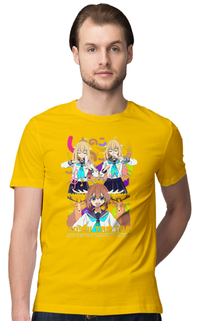 Men's t-shirt with prints My Deer Friend Nokotan. Anime, comedy, deer, manga, nokotan, shikanoko. 2070702