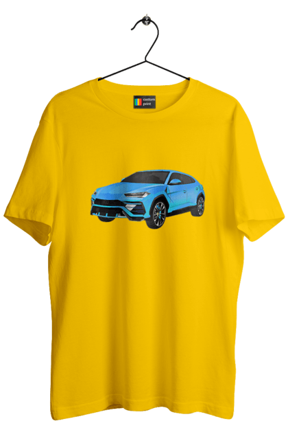 Футболка чоловіча з принтом "Ламборгіні Урус". Автомобіль, ламборгіні, ламборгіні урус, урус. 2070702