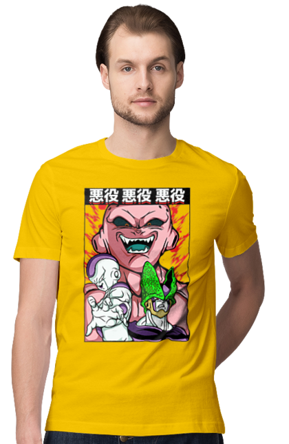 Men's t-shirt with prints Dragon Ball Majin Buu. Anime, antagonist, dragon ball, majin buu, manga, tv series. 2070702