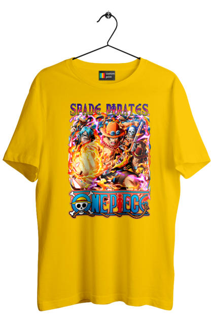 Men's t-shirt with prints One Piece Portgas D. Ace. Anime, fire fist, gol d. ace, manga, one piece, portgas d. ace, straw hat pirates. 2070702