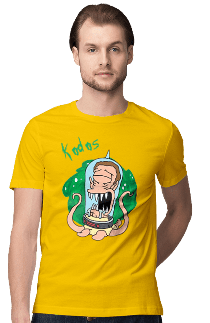 Футболка чоловіча з принтом "Рік та Морті". Rick and morty, мультфільм, наукова фантастика, пригоди, рік, рік і морті, трагікомедія, чорний гумор. 2070702