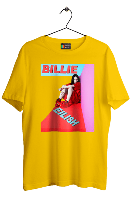 Футболка чоловіча з принтом "Біллі Айліш". Біллі айліш, логотип біллі айліш, принт біллі айліш, співачка біллі айліш. 2070702