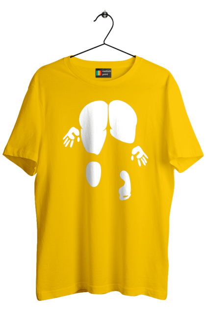 Футболка чоловіча з принтом "Дівчина вид по заду". Вид з зади, вульгарна, гумор, дівчина, дівчина раком, прикольна. 2070702