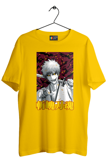 Men's t-shirt with prints Bleach Ichigo Kurosaki. Anime, bleach, ichigo, ichigo kurosaki, manga. 2070702