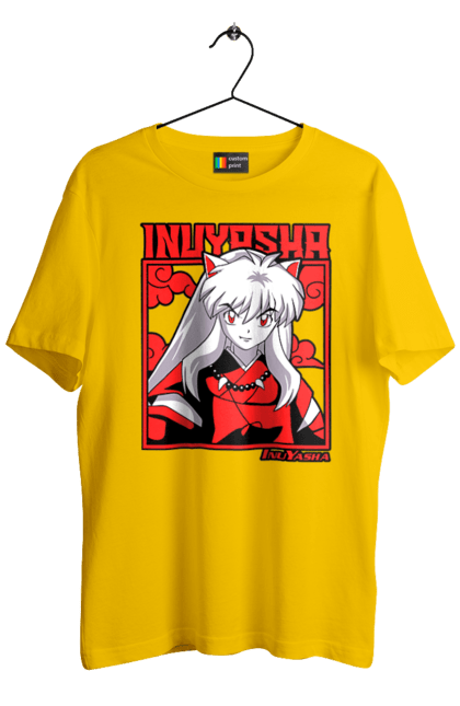 Men's t-shirt with prints Inuyasha. Anime, guardian demon, inuyasha, manga, rumiko takahashi. 2070702