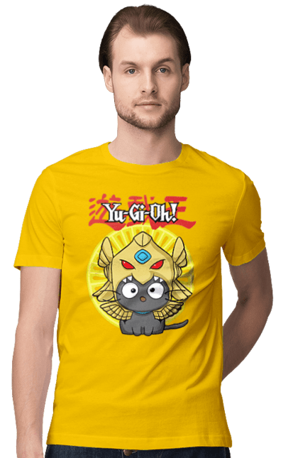 Men's t-shirt with prints Yu Gi Oh! Chococat. Brand, character, chococat, hello kitty, yu gi oh, yugio. 2070702