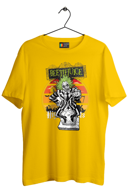 Men's t-shirt with prints Beetlejuice. Beetlejuice, comedy, ghost, horror, movie, tim burton, warner bros. 2070702