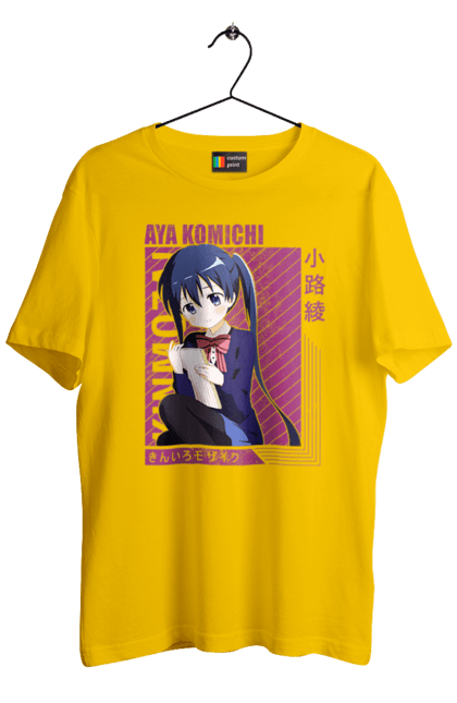 Men's t-shirt with prints Kiniro Mosaic Aya Komichi. Anime, aya komichi, gold mosaic, kiniro mosaic, kinmoza, manga. 2070702