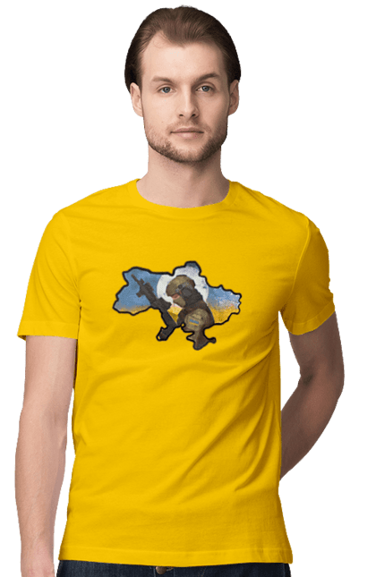 Футболка чоловіча з принтом "Слава ЗСУ". Вільна нація, воля, героям слава, мир, свобода, слава зсу, слава україні, україна, чисте небо, щасливі люди. 2070702