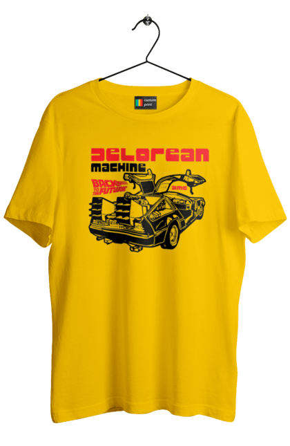 Men's t-shirt with prints Time machine DeLorean. Back to the future, delorean, movie, time machine. 2070702