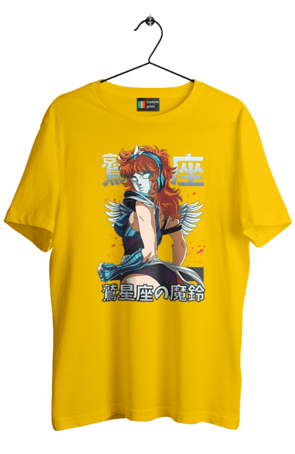 Men's t-shirt with prints Saint Seiya Eagle Marin. Anime, cosmo, eagle marin, manga, saint seiya, seiya, silver saint. 2070702