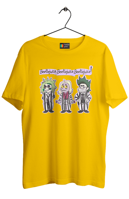 Men's t-shirt with prints Beetlejuice. Beetlejuice, comedy, ghost, horror, movie, tim burton, warner bros. 2070702