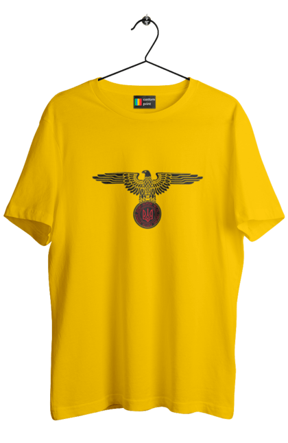Футболка чоловіча з принтом "Орел і Український Герб". Герб, герб україни, орел, патріотичне, україна, українська символіка, українське. 2070702