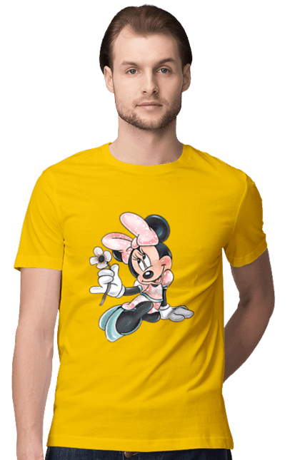 Футболка мужская с принтом Минни Маус. Mickey mouse, minnie mouse, дисней, микки, микки маус, минни маус, мультфильм. 2070702