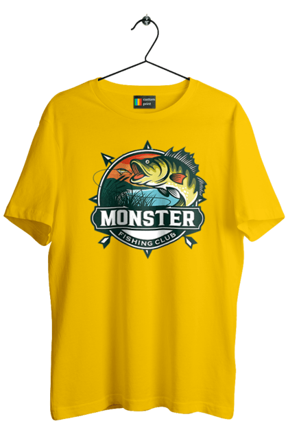 Футболка чоловіча з принтом "Рибальський клуб". Відпочинок, рибак, рибальський клуб, хоббі. 2070702